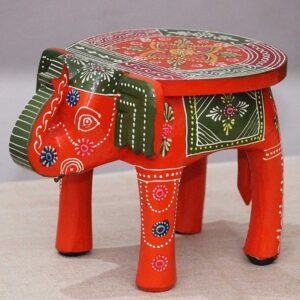 8 inchi wooden elephant stool