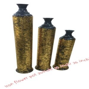 Set of three iron flower pots (30,24,18) inchi