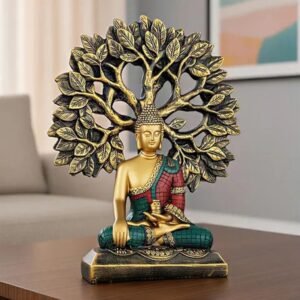 Resin buddha with flowers